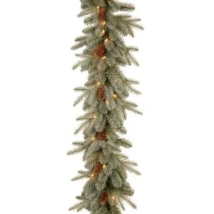 Martha Stewart Living 9 Ft. Feel-Real Alaskan Spruce Artificial Garland With Pinecones And 50 Clear Lights-PEFA1-311-9B1 205080039 1 Martha Stewart Living 9 Ft. Feel-Real Alaskan Spruce Artificial Garland With Pinecones And 50 Clear Lights-PEFA1-311-9B1 205080039