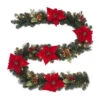 Martha Stewart Living 9 Ft. Winterberry Artificial Garland With Red Berries And Magnolia Leaves And 50 Clear Lights-2174910HD 205080212