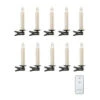 Martha Stewart Living Clip-On LED Candle Ornaments With Remote (Set Of 10)-9717700440 300333856