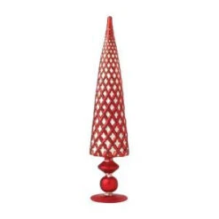 Martha Stewart Living Heirloom 14 In. Red Glass Finial-9772710110 300246829