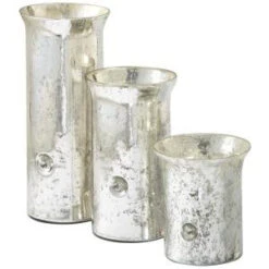 Martha Stewart Living Multi-sized Glass Hurricanes (Set Of 3)-9731800250 300265855