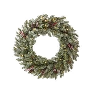 Martha Stewart Living Snowy Dunhill Fir 24 In. Artificial Christmas Wreath-9781400610 300338116 1 Martha Stewart Living Snowy Dunhill Fir 24 In. Artificial Christmas Wreath-9781400610 300338116