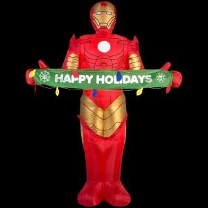 Marvel 53.15 In. D X 20.87 In. W X 72.05 In. H Inflatable Iron Man With Banner-36760 206997630 1 Marvel 53.15 In. D X 20.87 In. W X 72.05 In. H Inflatable Iron Man With Banner-36760 206997630