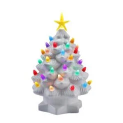Mr. Christmas 10 In. White Nostalgic Christmas Tree With LED's-17379 207213080