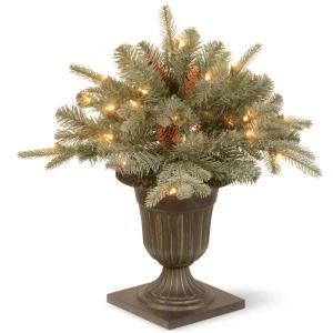 National Tree Company 1.5 Ft. Frosted Arctic Spruce Porch Artificial Bush With Clear Lights-PEFA1-307-18P 300120634 1 National Tree Company 1.5 Ft. Frosted Arctic Spruce Porch Artificial Bush With Clear Lights-PEFA1-307-18P 300120634