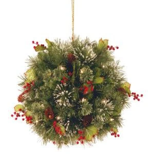 National Tree Company 16 In. Wintry Pine Kissing Ball With Battery Operated Warm White LED Lights-WP1-304-16K-B 300487279 1 National Tree Company 16 In. Wintry Pine Kissing Ball With Battery Operated Warm White LED Lights-WP1-304-16K-B 300487279