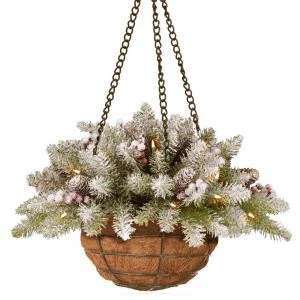 National Tree Company 20 In. Dunhill Fir Hanging Basket With Battery Operated Warm White LED Lights-DUF3-300-20H-B1 300487176 1 National Tree Company 20 In. Dunhill Fir Hanging Basket With Battery Operated Warm White LED Lights-DUF3-300-20H-B1 300487176