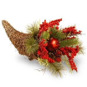 National Tree Company 20 In. Holiday Cornucopia Basket-RAC-JS11743C 300487159 1 National Tree Company 20 In. Holiday Cornucopia Basket-RAC-JS11743C 300487159