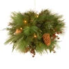 National Tree Company 20 In. White Pine Kissing Ball With Battery Operated Warm White LED Lights-WHP13-300L-20B 300487296