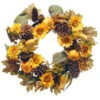National Tree Company 22 In. Wreath With Pumpkins And Sunflowers-RAHV-15560W22 207123490