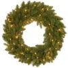 National Tree Company 24 In. Avalon Spruce Artificial Wreath With Clear Lights-PEAV7-300-24W-1 300182937
