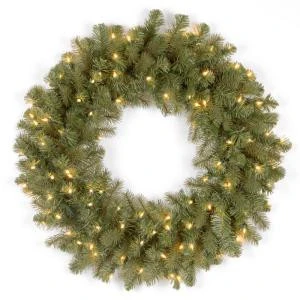 National Tree Company 24 In. Downswept Douglas Artificial Wreath With Clear Lights-PEDD1-312-24W-1 300182939 1 National Tree Company 24 In. Downswept Douglas Artificial Wreath With Clear Lights-PEDD1-312-24W-1 300182939
