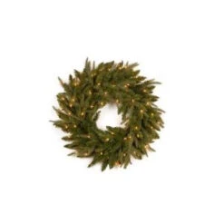 National Tree Company 24 In. Feel-Real Frasier Grande Artificial Wreath With 70 Clear Lights-PEFG4-330-24W 204248706
