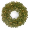 National Tree Company 24 In. North Valley Spruce Artificial Wreath With Clear Lights-NRV7-300-24W-1 300182936