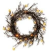 National Tree Company 26 In. Black Glittered Halloween Wreath With Lights-RAH-15561W26L 207123915