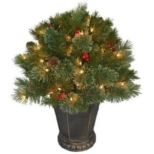 National Tree Company 26 In. Cashmere Cone And Berry Decorated Potted Artificial Christmas Tree In Urn With 50 Clear Lights-CCB19-26LO 205952969 1 National Tree Company 26 In. Cashmere Cone And Berry Decorated Potted Artificial Christmas Tree In Urn With 50 Clear Lights-CCB19-26LO 205952969