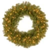 National Tree Company 30 In. Norwood Fir Artificial Wreath With Clear Lights-NF-30WLO-1 300182906