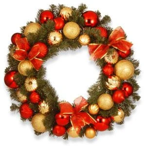 National Tree Company 30 In. Red And Gold Ornament Artificial Wreath-RAC-16001 300154647 1 National Tree Company 30 In. Red And Gold Ornament Artificial Wreath-RAC-16001 300154647