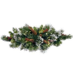 National Tree Company 32 In. Wintry Pine Centerpiece With Battery Operated Warm White LED Lights-WP1-334-32-B1 300478183 1 National Tree Company 32 In. Wintry Pine Centerpiece With Battery Operated Warm White LED Lights-WP1-334-32-B1 300478183