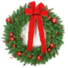 National Tree Company 36 In. Battery Operated Mixed Fir Artificial Wreath With 100 Clear LED Lights-DC3-186-36WB-1 206084828