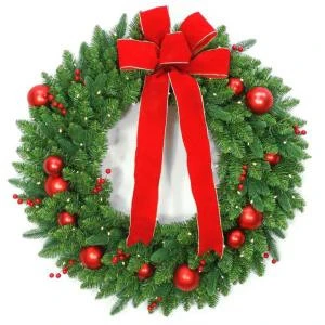National Tree Company 36 In. Battery Operated Mixed Fir Artificial Wreath With 100 Clear LED Lights-DC3-186-36WB-1 206084828 1 National Tree Company 36 In. Battery Operated Mixed Fir Artificial Wreath With 100 Clear LED Lights-DC3-186-36WB-1 206084828