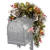 National Tree Company 36 In. Wintry Pine Mailbox Swag With Battery Operated Warm White LED Lights-WP1-300-3MB-1 300487277