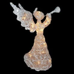 National Tree Company 39 In. Pre-Lit White Wire Angel-MZAW-39ALO 205572852