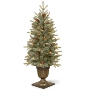 National Tree Company 4 Ft. Frosted Arctic Spruce Entrance Artificial Christmas Tree With Clear Lights-PEFA1-309-40 300120628 1 National Tree Company 4 Ft. Frosted Arctic Spruce Entrance Artificial Christmas Tree With Clear Lights-PEFA1-309-40 300120628