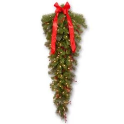 National Tree Company 48 In. Crestwood Spruce Teardrop With Clear Lights-CW7-397-4-1 300441244