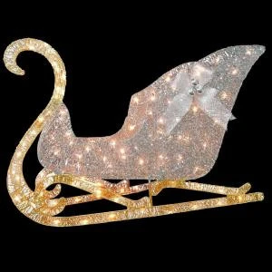 National Tree Company 48 In. Santa's Sleigh With Clear Lights-DF-100065U 205577225 1 National Tree Company 48 In. Santa's Sleigh With Clear Lights-DF-100065U 205577225