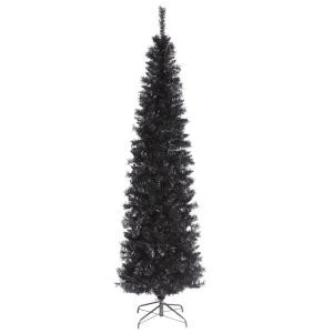 National Tree Company 6 Ft. Black Tinsel Artificial Christmas Tree-TT33-704-60 300487957 1 National Tree Company 6 Ft. Black Tinsel Artificial Christmas Tree-TT33-704-60 300487957