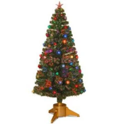 National Tree Company 6 Ft. Fiber Optic Fireworks Artificial Christmas Tree With Ball Ornaments-SZOX7-100L-72 300496220