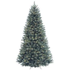 National Tree Company 7-1/2 Ft. North Valley Spruce Blue Hinged Artificial Christmas Tree With 700 Clear Lights-NRVB7-306-75 207183210