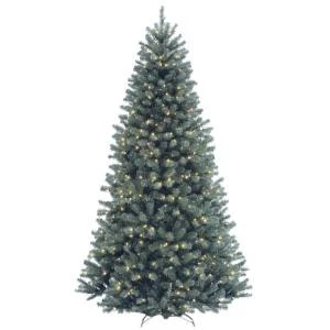 National Tree Company 7-1/2 Ft. North Valley Spruce Blue Hinged Artificial Christmas Tree With 700 Clear Lights-NRVB7-306-75 207183210 1 National Tree Company 7-1/2 Ft. North Valley Spruce Blue Hinged Artificial Christmas Tree With 700 Clear Lights-NRVB7-306-75 207183210