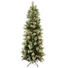 National Tree Company 7-1/2 Ft. Wintry Pine Slim Hinged Artificial Christmas Tree With 400 Clear Lights-WP1-310-75 207183345