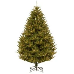 National Tree Company 7.5 Ft. California Cedar Artificial Christmas Tree With Clear Lights-PECF10-307-75 205330675