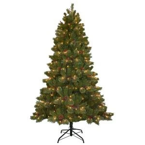 National Tree Company 7.5 Ft. Cashmere Cone And Berry Decorated Artificial Christmas Tree With 550 Clear Lights-CCB19-75LO 205146866 1 National Tree Company 7.5 Ft. Cashmere Cone And Berry Decorated Artificial Christmas Tree With 550 Clear Lights-CCB19-75LO 205146866