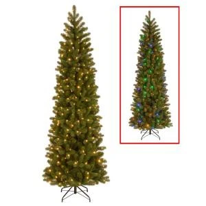 National Tree Company 7.5 Ft. Downswept Douglas Pencil Slim Fir Artificial Christmas Tree With Dual Color LED Lights-PEDD4-392D-75 207183252 1 National Tree Company 7.5 Ft. Downswept Douglas Pencil Slim Fir Artificial Christmas Tree With Dual Color LED Lights-PEDD4-392D-75 207183252