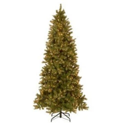 National Tree Company 9 Ft. Feel Real Down Swept Douglas Slim Fir Hinged Artificial Christmas Tree With 800 Clear Lights-PEDD1-323-90 207183244