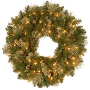 National Tree Company Carolina Pine 30 In. Artificial Wreath With Clear Lights-CAP3-306-30W-1 300182842 1 National Tree Company Carolina Pine 30 In. Artificial Wreath With Clear Lights-CAP3-306-30W-1 300182842