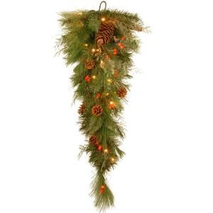 National Tree Company Decorative Collection 36 In. White Pine Teardrop With Battery Operated Warm White And Red LED Lights-DC13-116-36TB 300441257 1 National Tree Company Decorative Collection 36 In. White Pine Teardrop With Battery Operated Warm White And Red LED Lights-DC13-116-36TB 300441257