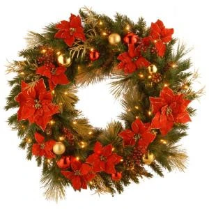 National Tree Company Decorative Collection Home Spun 36 In. Artificial Wreath With Clear Lights-DC13-111L-36W 300182774 1 National Tree Company Decorative Collection Home Spun 36 In. Artificial Wreath With Clear Lights-DC13-111L-36W 300182774
