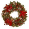 National Tree Company Decorative Collection Tartan Plaid 24 In. Artificial Wreath With Battery Operated Warm White LED Lights-DC13-147-24WB-1 300182759