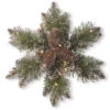 National Tree Company Glittery Bristle Pine 14 In. Artificial Snowflake With Battery Operated Warm White LED Lights-GB1-300L-14SB-1 300154627