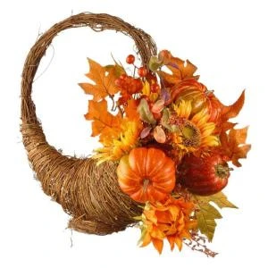 National Tree Company Harvest Accessories 22 In. Autumn Cornucopia Basket-RAHV-Q060177A 207123480 1 National Tree Company Harvest Accessories 22 In. Autumn Cornucopia Basket-RAHV-Q060177A 207123480