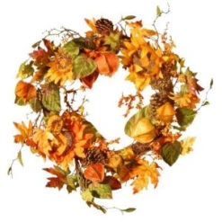 National Tree Company Harvest Accessories 25 In. Artificial Sunflower Wreath-RAHV-HYX0261A 207123479