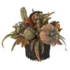 Nearly Natural 15 In. Fall Pumpkin And Berry Artificial Table Arrangement-4903 202510742