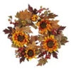 Nearly Natural 24 In. Artificial Sunflower And Berry Wreath-4867 206585510