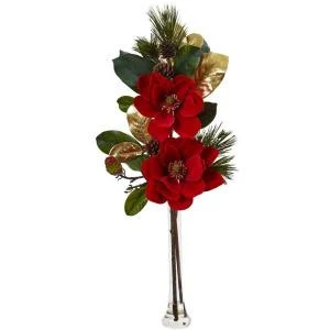 Nearly Natural 34 In. Holiday Magnolia Arrangement-1417 206725740 1 Nearly Natural 34 In. Holiday Magnolia Arrangement-1417 206725740