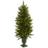 Nearly Natural 4 Ft. Artificial Christmas Tree With Urn And Clear Lights-5369 204688159